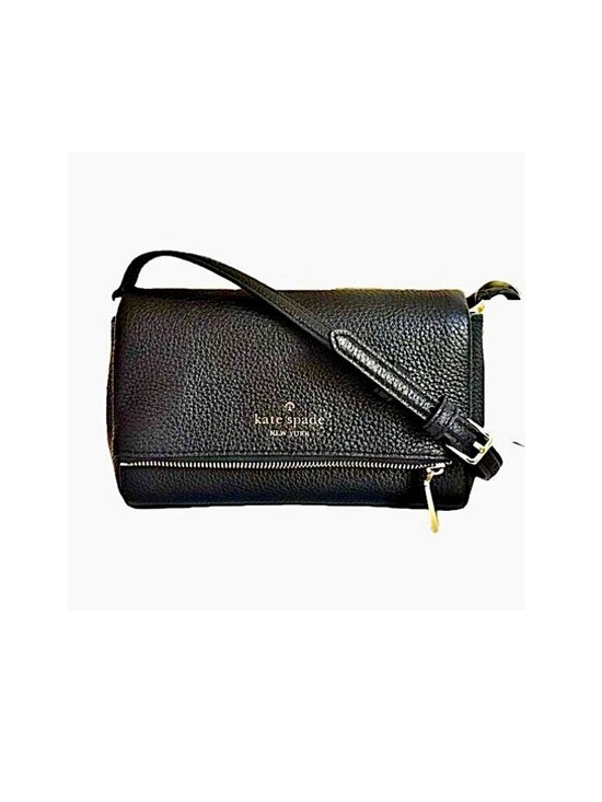 kate spade Handbags - Kate Spade Leila Mini Zip Leather Crossbody Bag in Black NWT $329